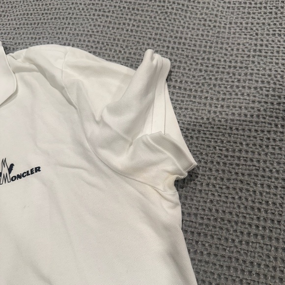 SEND OFFERS🔥🔥Moncler - Maglia Cotton-Piqué Polo Shirt - White - Picture 8 of 12